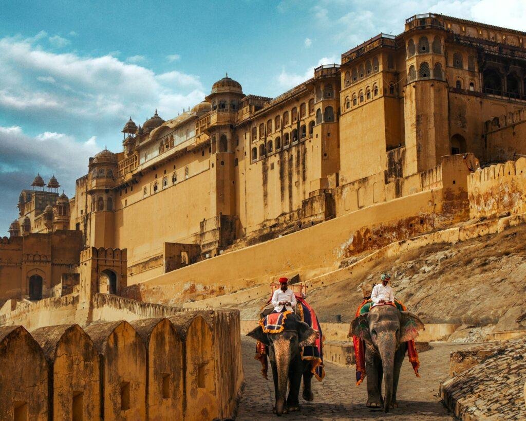 Amer Fort Jaipur Rajasthan historic hilltop fort and palace