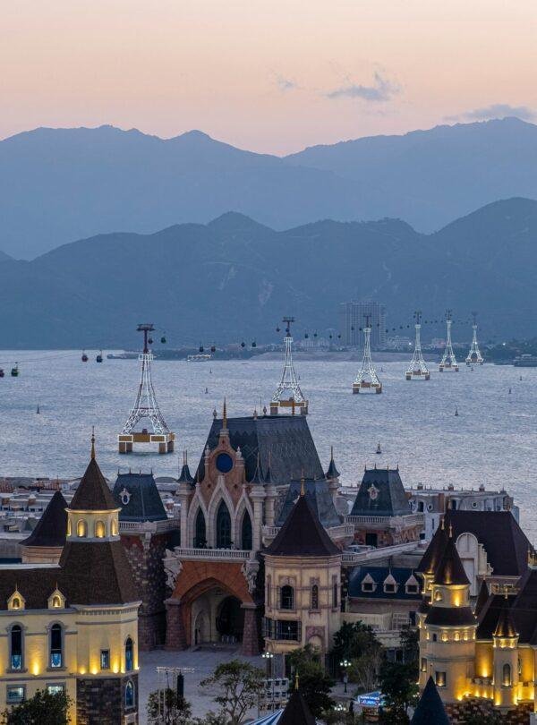 Central Vietnam with tropical gardens and scenic setting