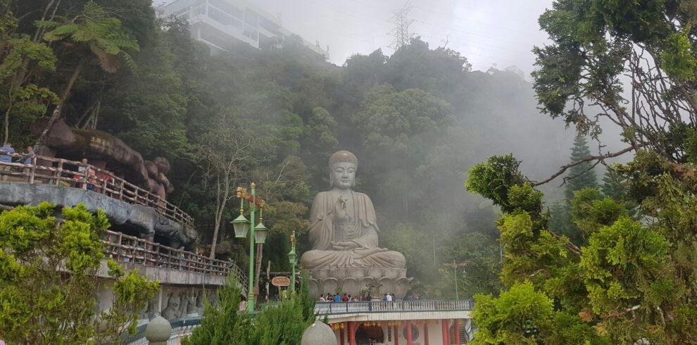 Genting Highlands cable car ride over lush tropical forest in Malaysia
