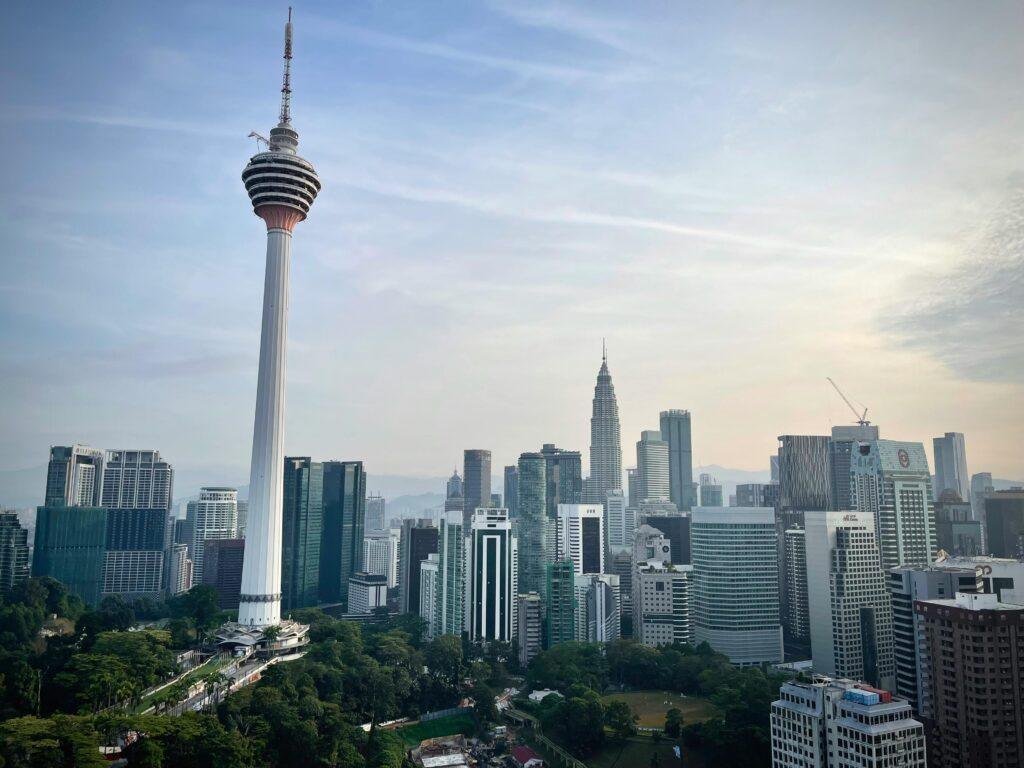 Independence Square (Dataran Merdeka) in Kuala Lumpur, Malaysia with historic Sultan Abdul Samad Building and open lawn