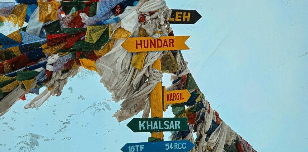 Khardung La Pass high‑altitude mountain pass with rugged Himalayan landscape in Ladakh India