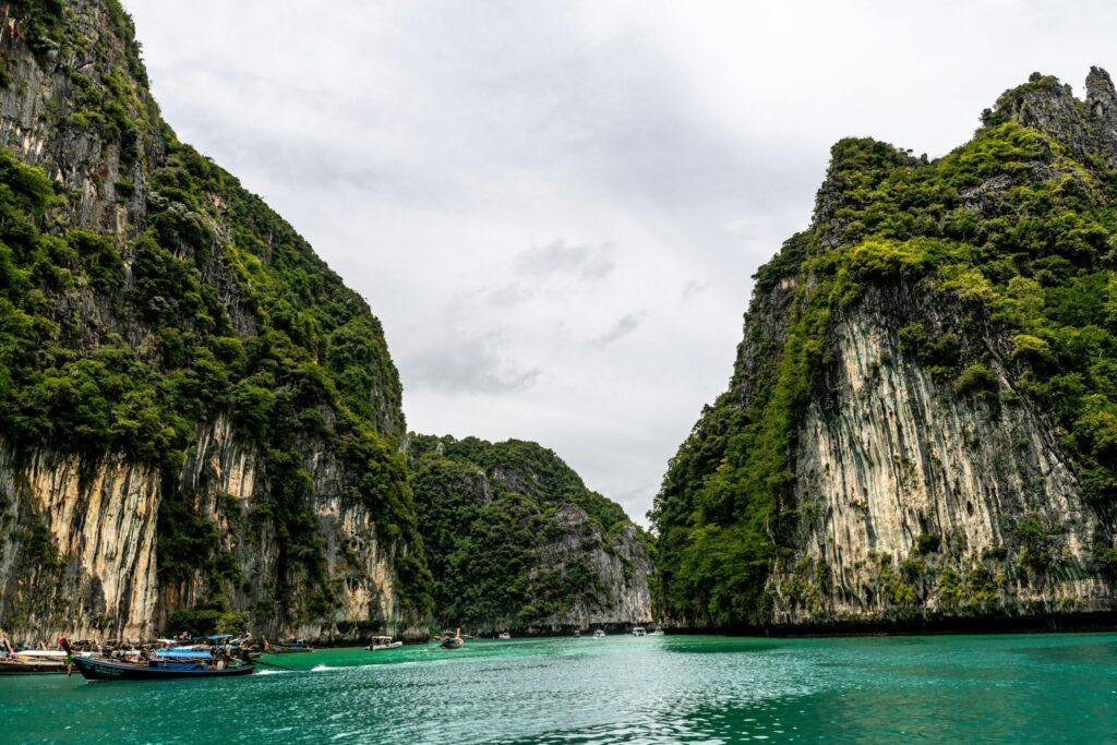 Emerald Pool natural green lagoon in Krabi Thailand surrounded by tropical jungle