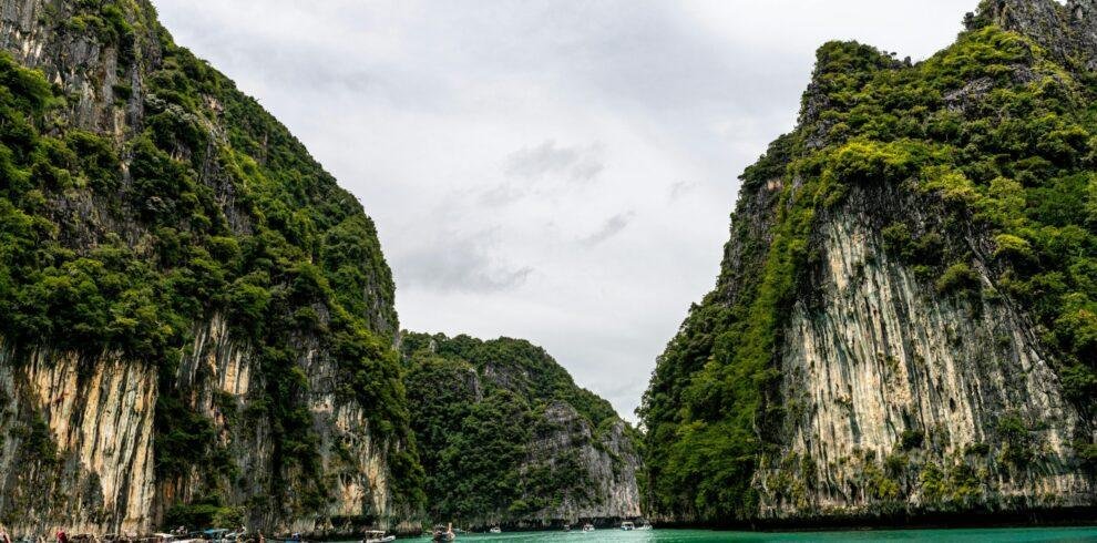 Emerald Pool natural green lagoon in Krabi Thailand surrounded by tropical jungle
