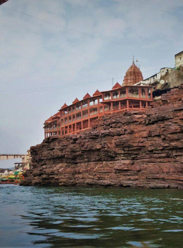 mkareshwar Jyotirlinga Temple on the Narmada River island, Madhya Pradesh, India