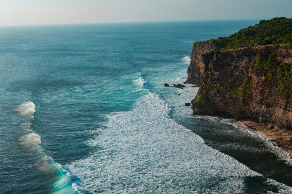 Tropical Bali beach and ocean view for international holiday package in Bali Indonesia